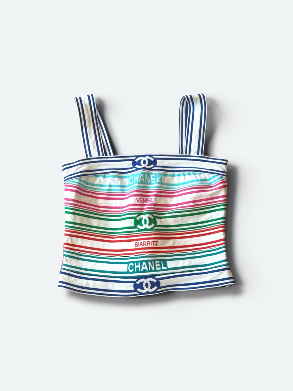 Y2K Chanel Biarritz Archival Rainbow Tank